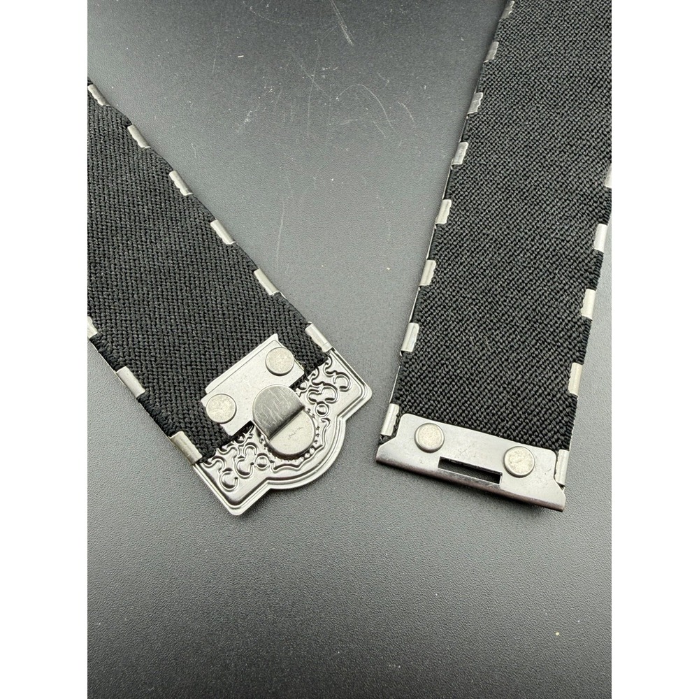 Chico's Navajo-style Armor Scale Stretch Belt Small/Medium Silver Rhinestone - Picture 4 of 4